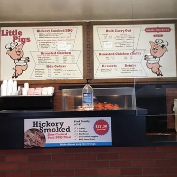 Little Pigs BBQ - Current menu board, and order counter - Barbeque Near Me - Asheville, North Carolina Little Pigs BBQ - Current menu board, and order counter - Barbeque Near Me - Asheville, North Carolina