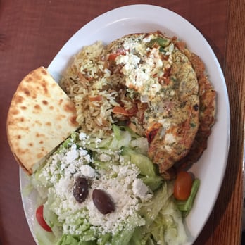 Mediterraneo Family Restaurant - Veggie Greek Omlet with Pita and a Greek Salad - Greek Near Me - Waterloo, Ontario Mediterraneo Family Restaurant - Veggie Greek Omlet with Pita and a Greek Salad - Greek Near Me - Waterloo, Ontario