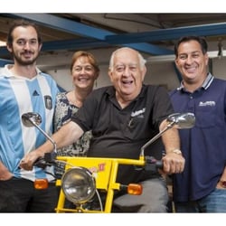 Cushman Motor Scooter II - Chalabian family members Matt, Harlene, Jack and Steve run K-Jack in Gardena, CA.
