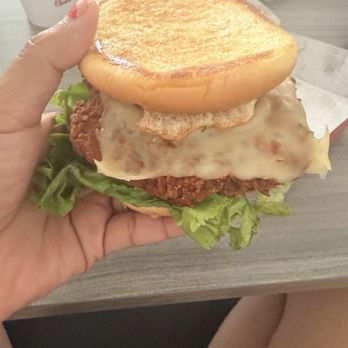 Chick-fil-A - Bun flipped over stuck to the cheese - Fast Food Near Me - Irvine, California Chick-fil-A - Bun flipped over stuck to the cheese - Fast Food Near Me - Irvine, California