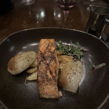 Deep Blu Seafood Grille - Grilled Salmon (without sauce) - Seafood Near Me - Orlando, Florida