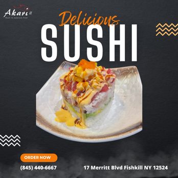 Akari Sushi 2 - We specialize in creative rolls, delicious sushi, and a vibrant atmosphere that will make your dining experience unforgettable! - Sushi Bars Near Me - Fishkill, New York