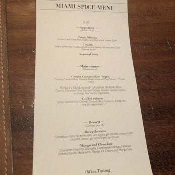 Elcielo - Miami spice menu - Colombian Near Me - Miami, Florida