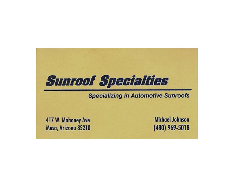 SUNROOF & SPECIALTIES 15 Reviews Mesa, Arizona Auto Glass