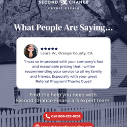 Second Chance Financial - Actual testimonial from another satisfied client