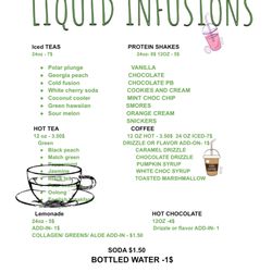 Liquid Infusion - Menu options make your own tea special as well