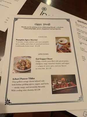 Menu photo 1 India Restaurant Providence, RI
