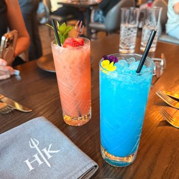 Gordon Ramsay Hell's Kitchen - Blue team and red team drink - New American Near Me - Las Vegas, Nevada