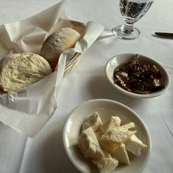 Luca Trattoria & Pizzeria - Bread with oil and cheese very good