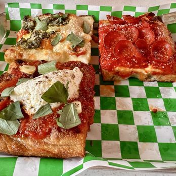 Quarter Sheets - Bianca, 'roni, tomato with ricotta - Pizza Near Me - Los Angeles, California