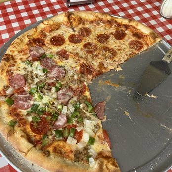 Nizza Pizza - Half pepperoni half supreme. - Pizza Near Me - Arlington , Texas