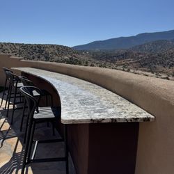 AZR Landscape & Construction - Custom built bar with Granite counter top & clean Stucco finish.