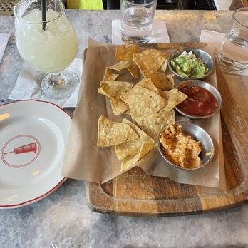 Founding Farmers DC - Chips and Dips and Margarita 2019 minus egg. - American Near Me - Washington, DC, District of Columbia