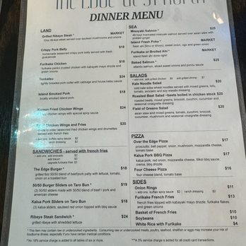 The Edge At 31 North - Menu - Asian Fusion Near Me - Urban Honolulu, Hawaii The Edge At 31 North - Menu - Asian Fusion Near Me - Urban Honolulu, Hawaii