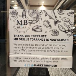 MB grille closed sign