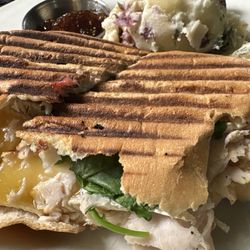 The Pickled Palate - Turkey Brie Panini with house made potato salad!