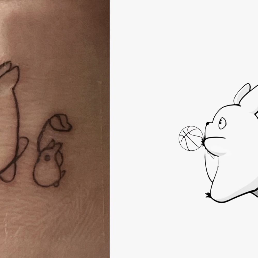 Fine tattoo - The stencil Surla used, and the tattoo my friend got. The second guy doesn't even look the same. - Tattoo Near Me Fine tattoo - The stencil Surla used, and the tattoo my friend got. The second guy doesn't even look the same. - Tattoo Near Me