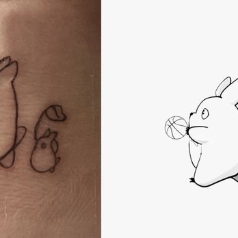 Fine tattoo - The stencil Surla used, and the tattoo my friend got. The second guy doesn't even look the same. - Tattoo Near Me