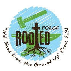 Rooted Farm & Forge - Logo for or farrier service.