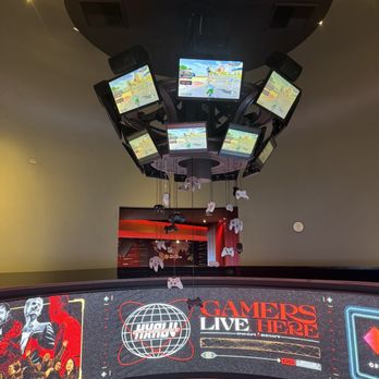 HyperX Arena Las Vegas - Hanging controllers - LAN Centers Near Me - Las Vegas, Nevada