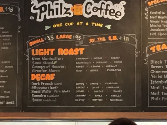 Menu photo 7 Philz Coffee San Francisco, CA