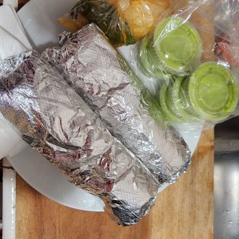 La Reyna Tacos - Contents out of the bag - Mexican Near Me - Los Angeles, California