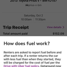 Fuel is to be at least equal to pickup. Fuel is to be at least equal to pickup.