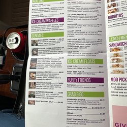 Deja Moo Creamery And Coffee - Menu page 1