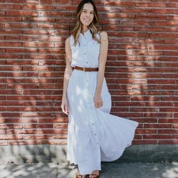 Lolly's Fashion Lounge - Michael kors midi dress linen blend dress womens boutique chilliwack fraser valley shopping