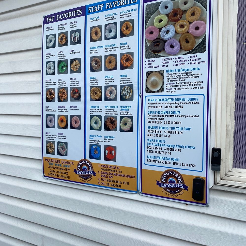 Menu at the drive thru window Menu at the drive thru window