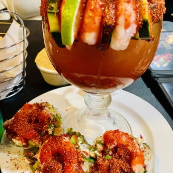 Los Grandes Restaurant - One of the drinks that came with loaded oysters - Seafood Near Me - Burnsville, Minnesota