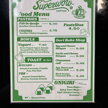 Superwow Coffee - Food Menu - Coffee & Tea Near Me - Hollywood, Florida Superwow Coffee - Food Menu - Coffee & Tea Near Me - Hollywood, Florida
