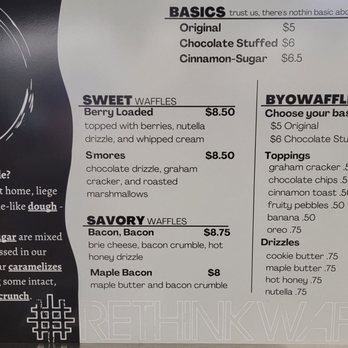 Sweet Crunch Waffles - Menu - Waffles Near Me - Charlotte, North Carolina
