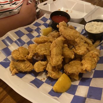 Pier 77 - Fish basket leftovers. So much food. - Seafood Near Me - Fulton, Texas