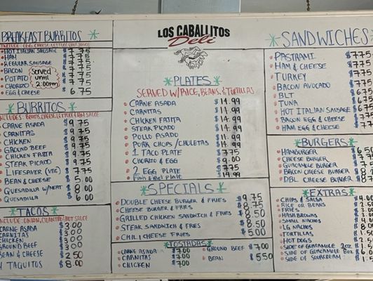 Menu photo 1 Los Caballitos Redondo Beach, CA