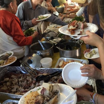 Wat Lao Buddhaxinaram - After a Long ceremony... Time to eat - Buddhist Temples Near Me - San Jose, California