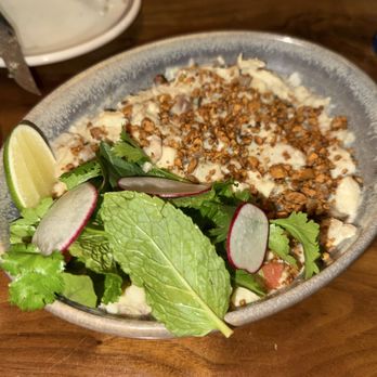 Chubby Fish - Curry - eggplant, smoked fish, chili, peanuts, rice - Seafood Near Me - Charleston, South Carolina