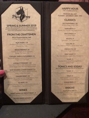 Menu photo 5 Press & Pony Boise, ID Menu photo 5 Press & Pony Boise, ID