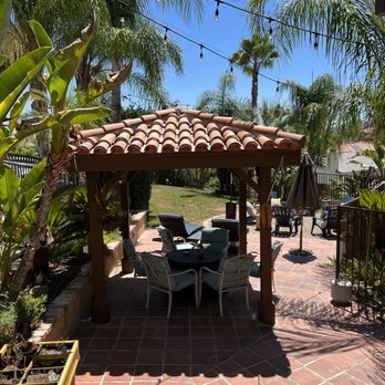 Jarco Roofing and Solar Construction - We roofed this cabana in this client's lovely backyard. - Roofing Near Me - Perris, California Jarco Roofing and Solar Construction - We roofed this cabana in this client's lovely backyard. - Roofing Near Me - Perris, California