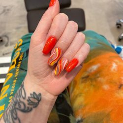 AA Nails & Spa - Fresh acrylic set with nail art