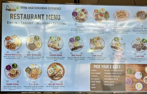 Menu photo 1 Dvine Mediterranean Experience Huntington Beach, CA Menu photo 1 Dvine Mediterranean Experience Huntington Beach, CA