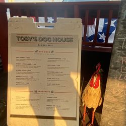 Toby's Dog House - Menu