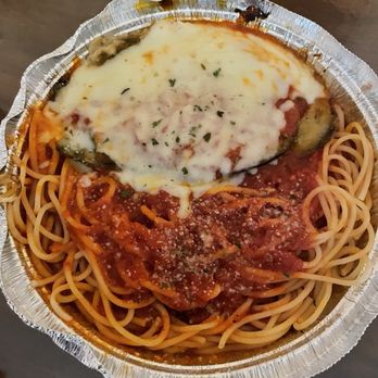 Number One Pizza - Eggplant parmigiana and spaghetti - Pizza Near Me - Lake George, New York Number One Pizza - Eggplant parmigiana and spaghetti - Pizza Near Me - Lake George, New York
