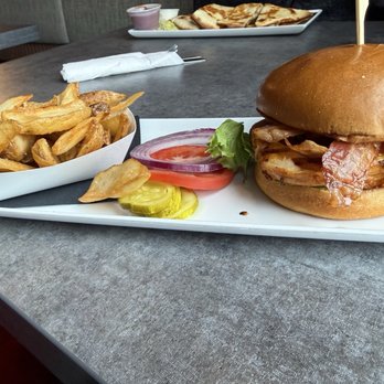Longboards Restaurant & Bar - Chicken sandwich with fries - Sandwiches Near Me - Salem, Massachusetts