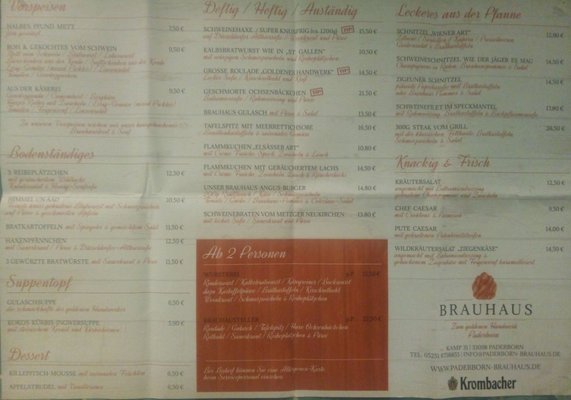 Menu photo 2 Brauhaus Paderborn, NW
