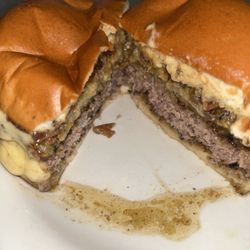 Burger with fried green tomato