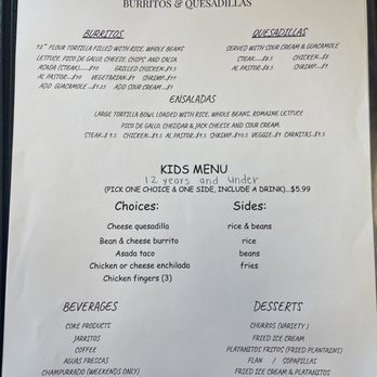 Mi Pueblito Mexican Cafe - Menu - Mexican Near Me - Caldwell, Idaho