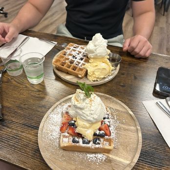 Waffle and Berry - Chocolate chip & berries and cream waffle - Waffles Near Me - Honolulu, Hawaii