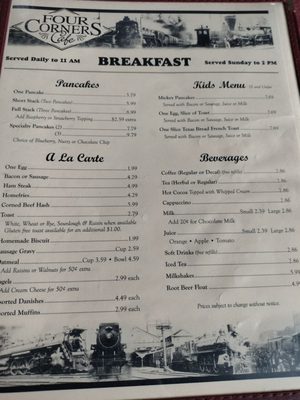 Menu photo 2 Four Corners Cafe Eden, NY