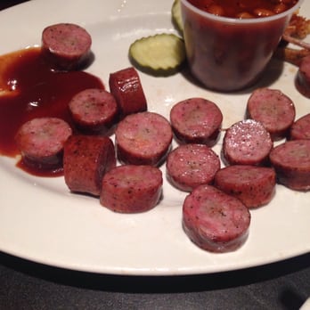 Brobecks Barbeque - Sausage platter with beans - Barbeque Near Me - Overland Park, Kansas Brobecks Barbeque - Sausage platter with beans - Barbeque Near Me - Overland Park, Kansas